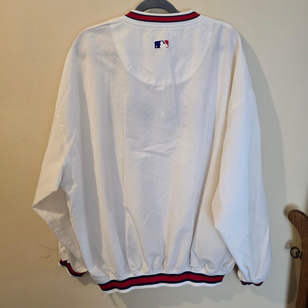 Vintage Starter Cleveland Indians MLB Windbreaker Pullover White Jacobs Field 2X - Picture 8 of 9
